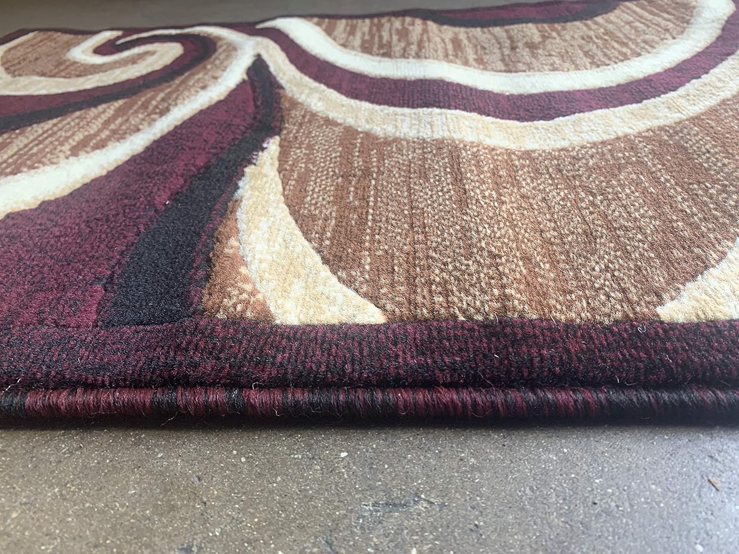Americana Modern Area Rug Door Mat Design Burgundy#144 (2ftX3ft)
