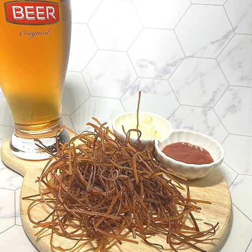 Miniatura 5 de Bocadillo de calamar seco coreano sabor a Buldak condimentado, rebanadas finas de mariscos cecina de 1.41 onzas x 2 unidades