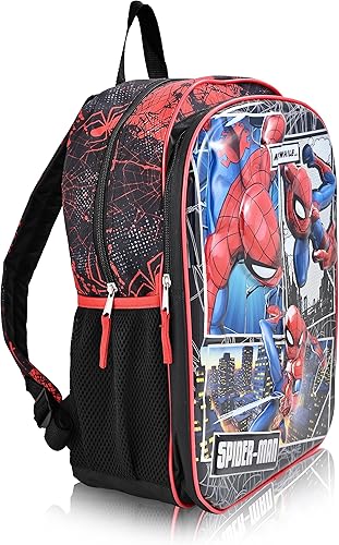 Miniatura 2 de Marvel Mochila para niños de los Vengadores Mochilas para niños de primaria y jardín de infantes para la escuela, Moldeado Frontal Spidey Comic