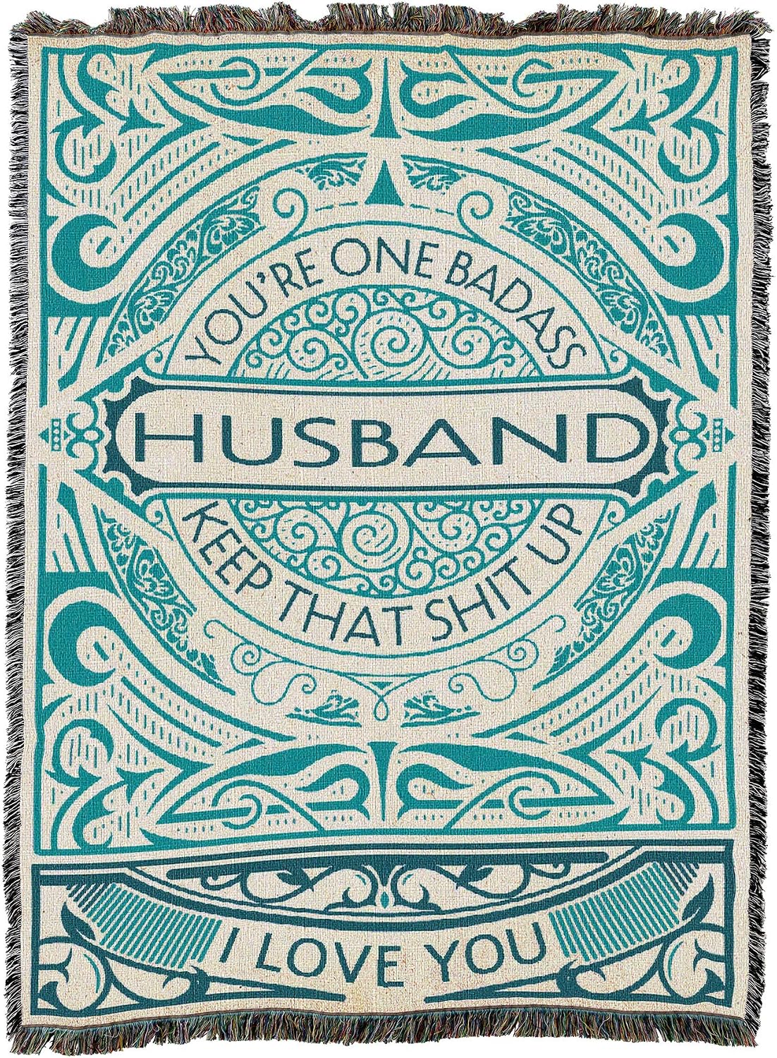 Pure Country Weavers You're One Husband Blanket - Gift Tapestry Throw Woven from Cotton - Made in the USA (72x54)