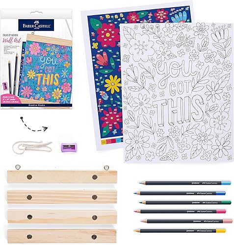 Faber-Castell Arte de pared color por número lo tienes - Artes y manualidades para adultos, regalos creativos para aliviar el estrés para adultos