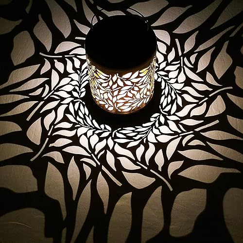 Vista 7 de Bliss Hammocks Outdoors BSL-307-BL - Linterna LED solar decorativa de 12 pulgadas de alto para colgar y mesa, con oliva único, para exteriores