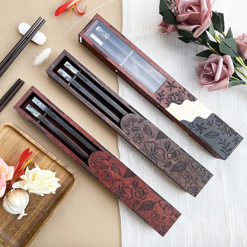 Personalized Rosewood Chopsticks Set. Premium Chopstick