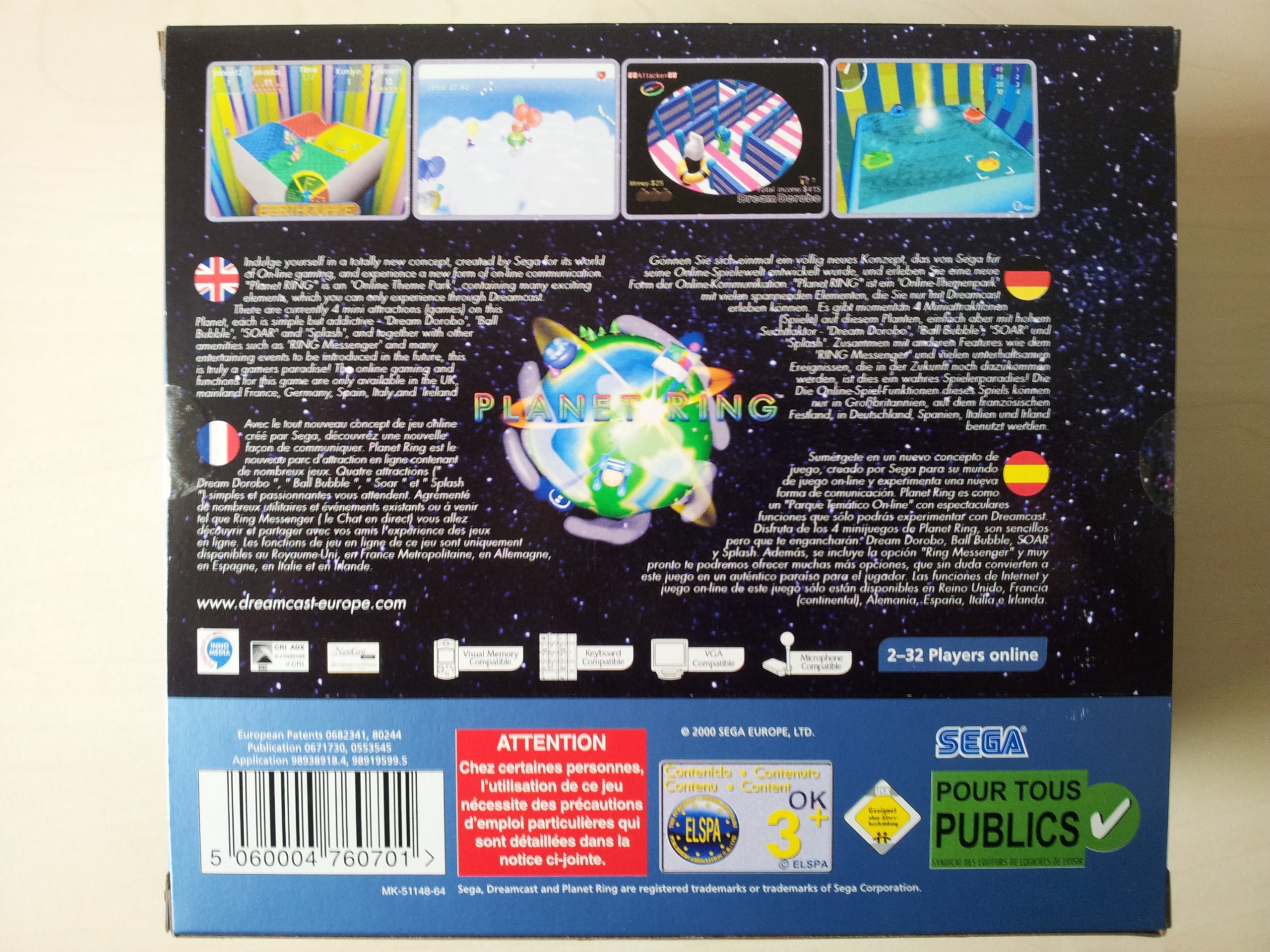 Planet ring - pack logiciel + micro - Dreamcast