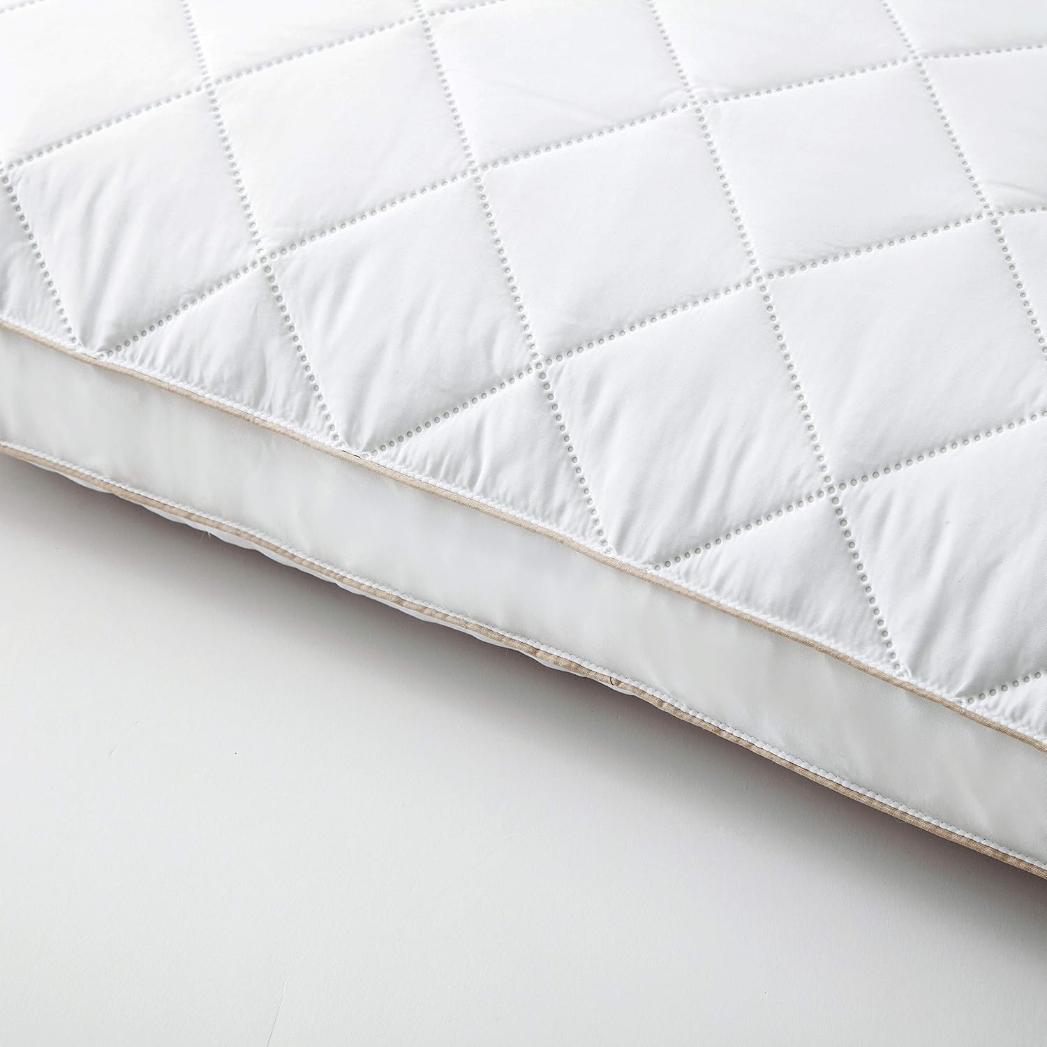 puredown Natural Goose Down Feather Pillows for Sleeping Gusseted Down Pillow Queen Size Set of 2 : Home & Kitchen