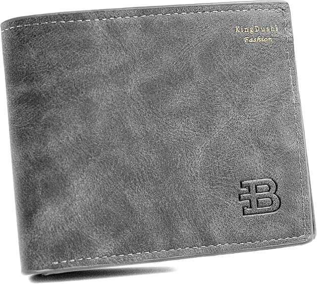 Slim Wallet for Men,Bifold Credit Card Holder Wallet with 8 Slots and ID Window,Mens Leather Wallet with Zippered Coin Pocket