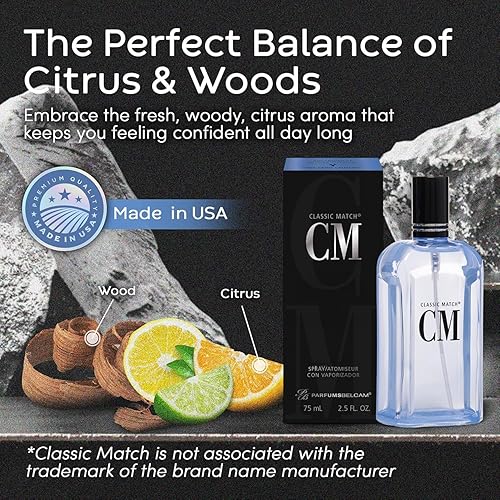 Miniatura 5 de PB ParfumsBelcam Classic Match CM Eau De Toilette Spray, nuestra versión de Y, 2.5 onzas líquidas