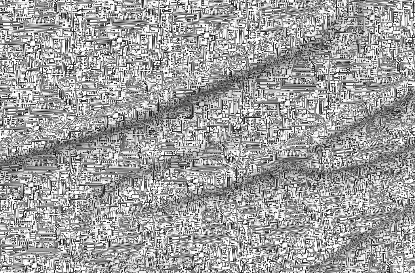 Spoonflower Fabric - Circuit Board Small Motherboard Computer Science Geek Tech Stem Printed on Organic Cotton Sateen Fabric by The Yard - Sewing Quilting Apparel Home Decor