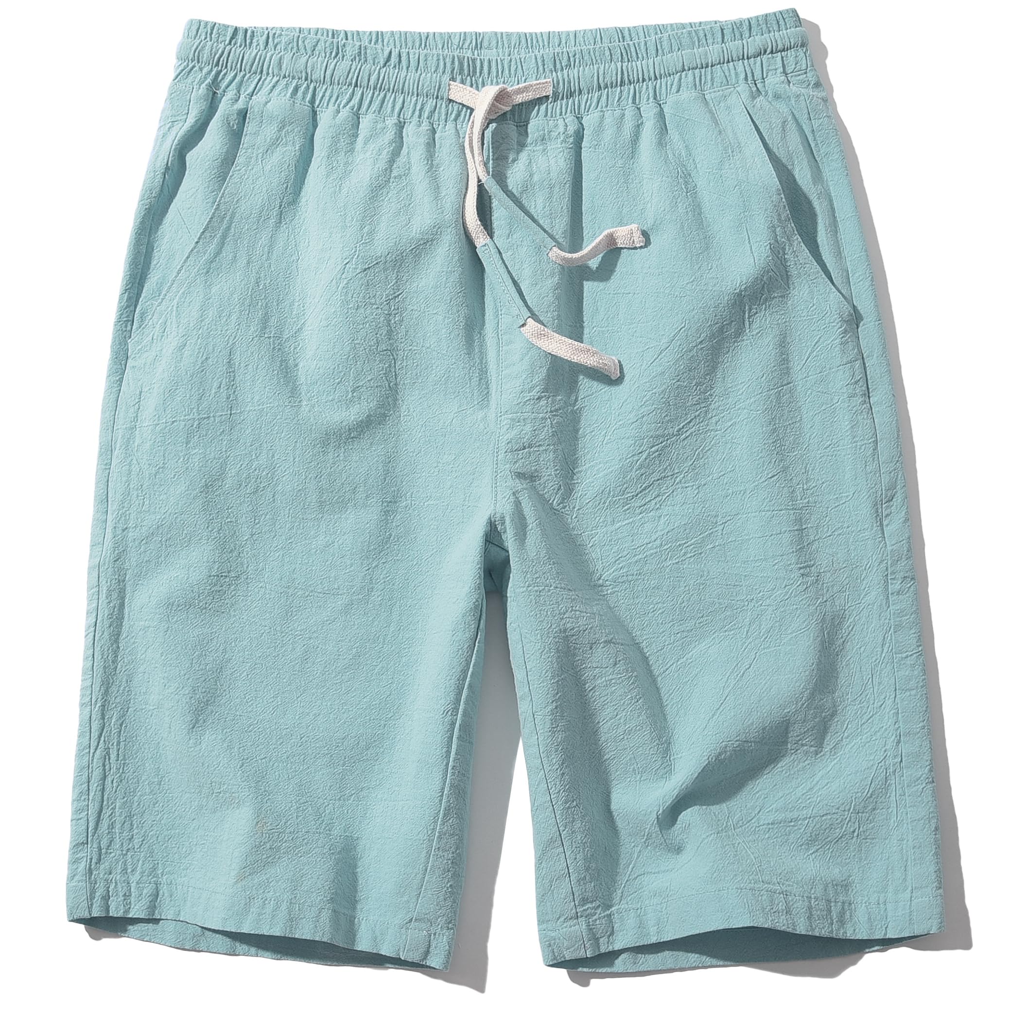 Short décontracté en lin de qualité supérieure coupe classique et finitions soignées en 3XL
