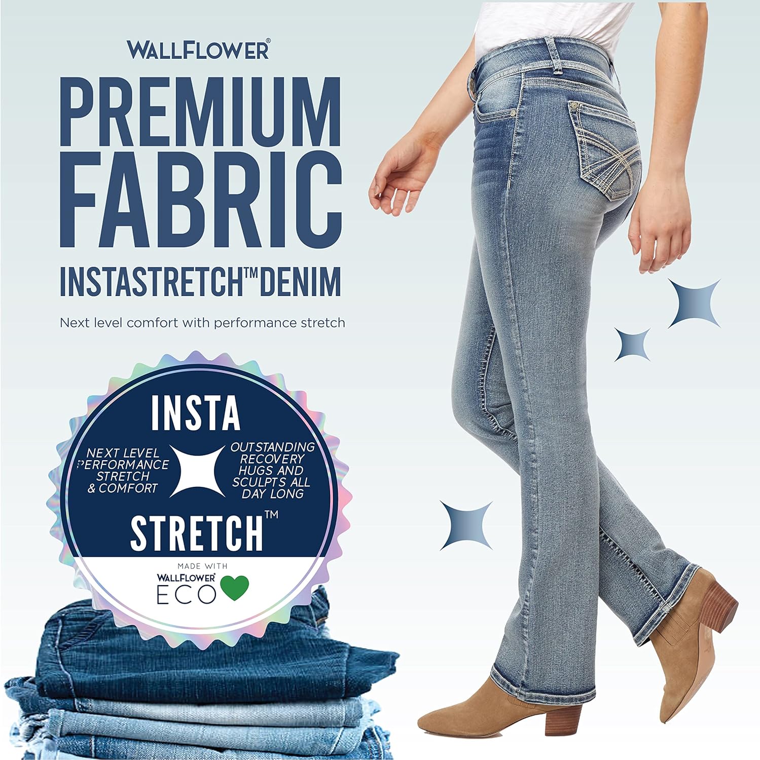 Miniatura 6 de Wallflower Junior de Luscious Curvy Boot Cut Jean, Kim