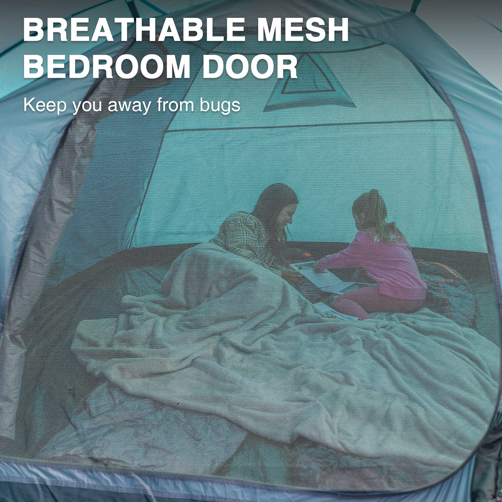 Portal 3 4 Man Tent with Porch, Camping for 3 to 4 Persons with Sewn in Groundsheet, 4000mm Waterproof Family with Bedroom, Lightweight Dome for Outdoor Garden Backpacking Hiking