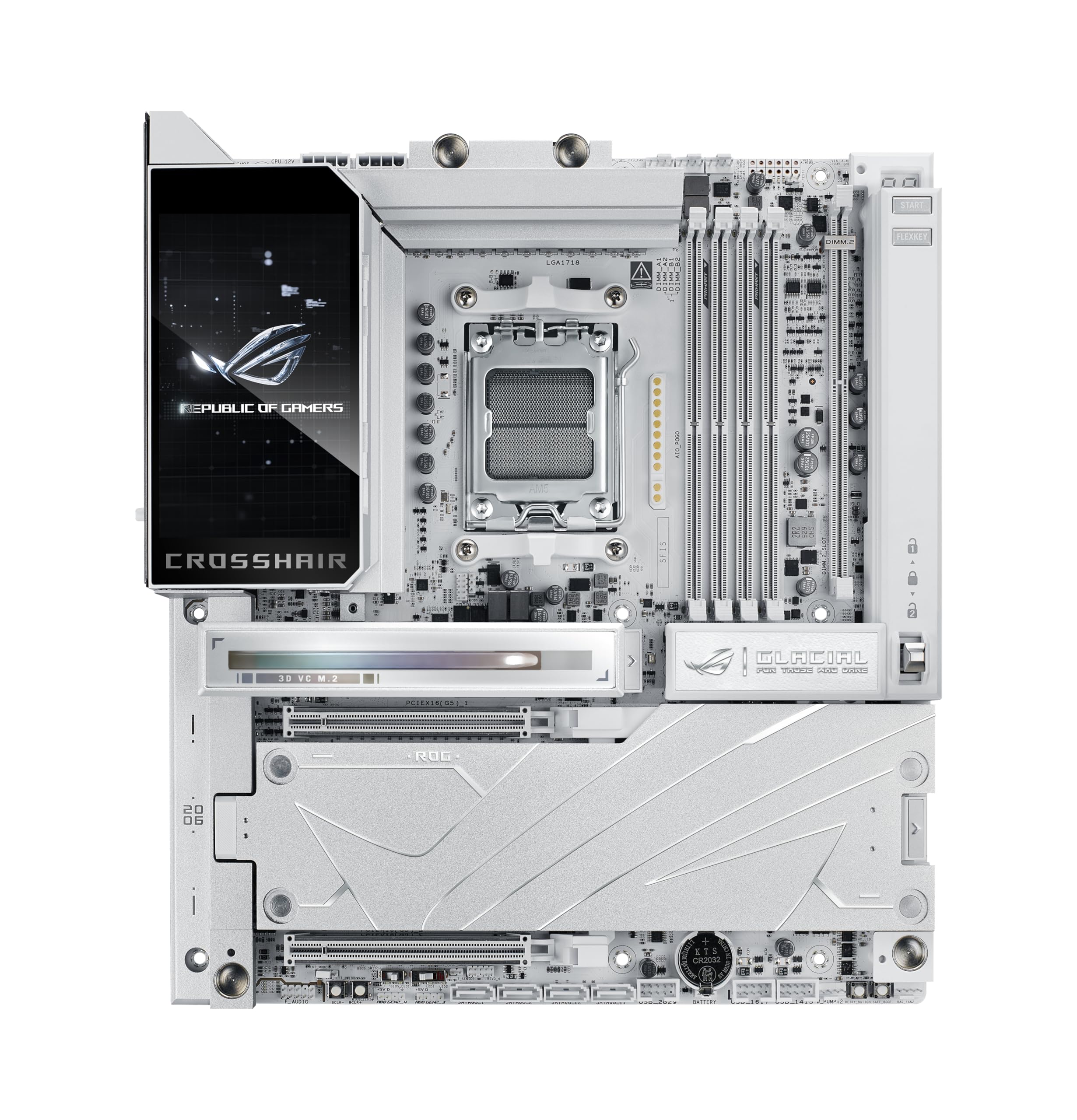 ASUS ROG Crosshair X870E Glacial Gaming Mainboard Sockel AMD AM5