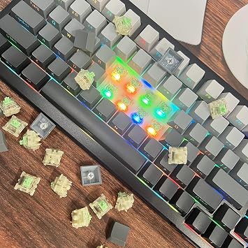 Gateron Baby Kangaroo 2.0 Keyboard Switches,Pre-lubed 59gf 5-Pin Heavy Tactile Switches with Light Guide Pole/Dual-Stage Spring/Enhanced Pin/Fast Typing for MX Mechanical Gaming Keyboard(108Pcs)