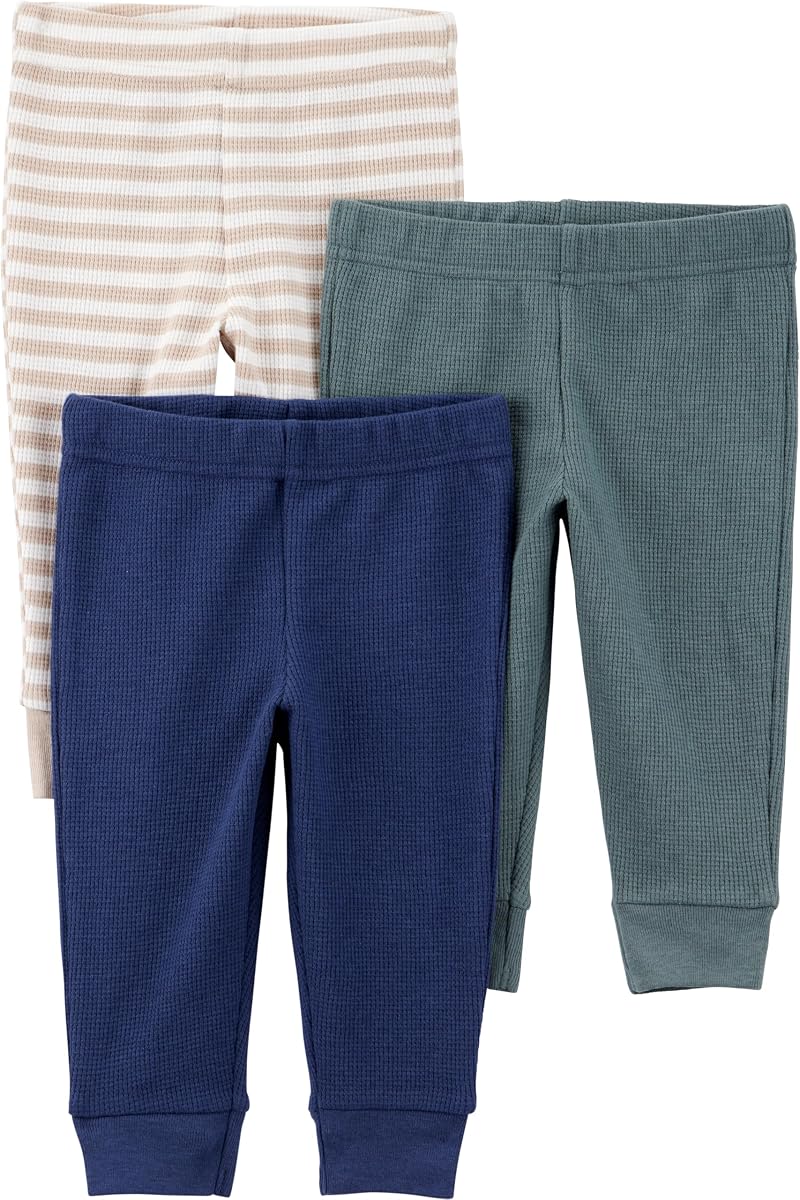 Simple Joys by Carter's - Pack de 3 pantalones térmicos unisex para bebé