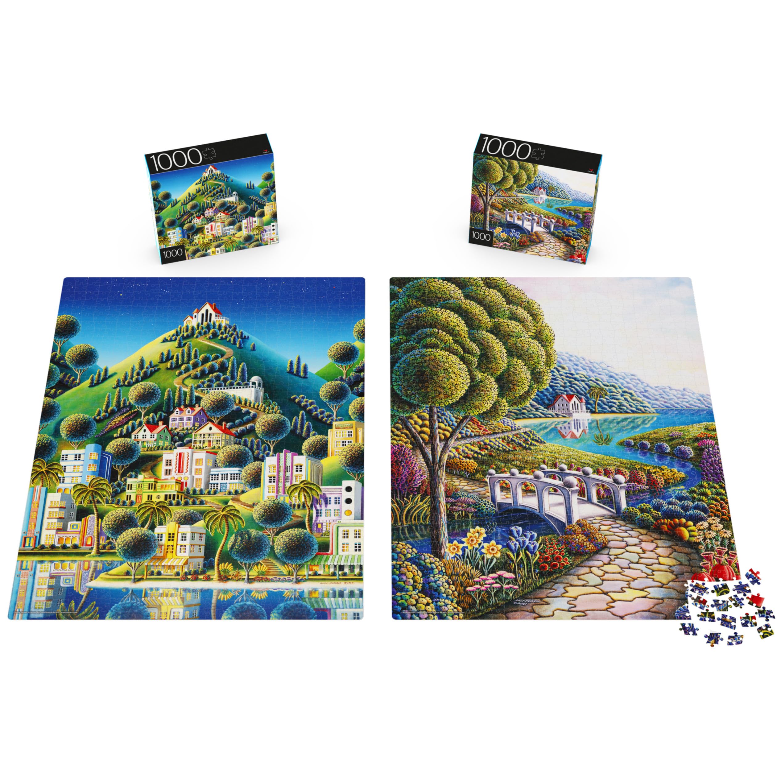 Amazon.com: 2-Pack of 1000-Piece Jigsaw Puzzles, Daffodils and