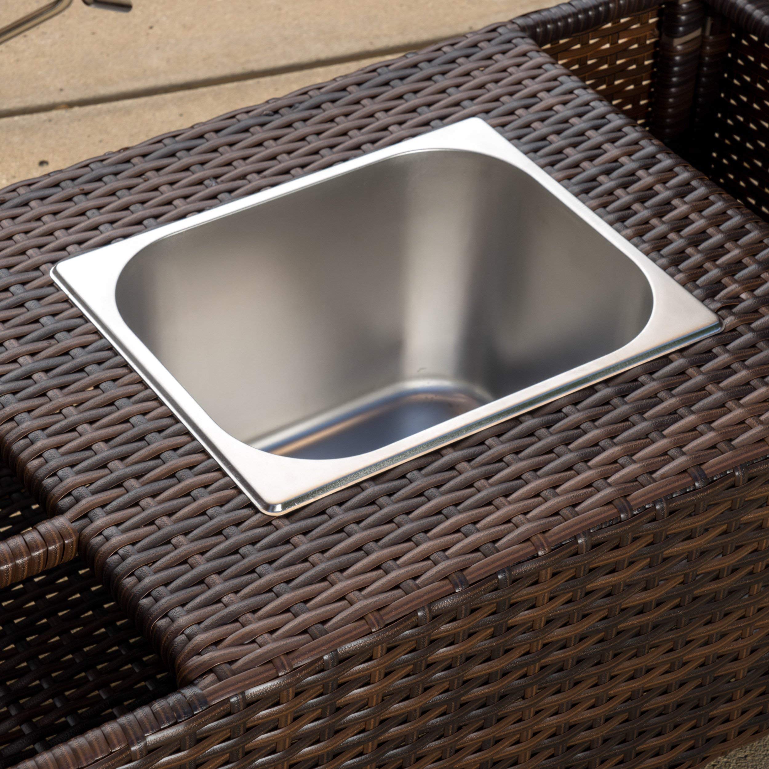 Carrello Frigo Portabile In Rattan - Ghiacciaia 80L Con Ruote Per Feste E Giardino