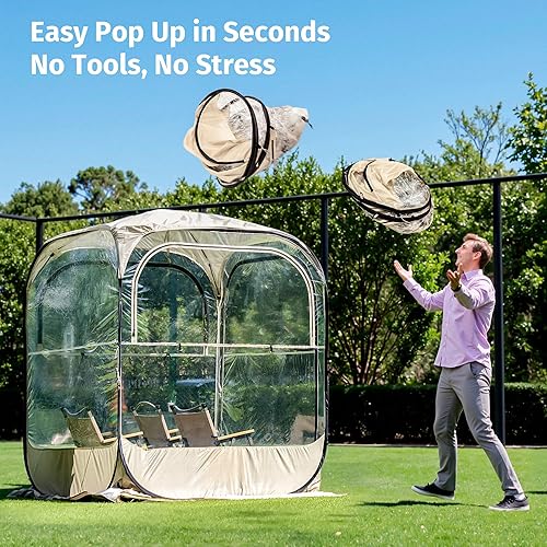 Miniatura 2 de EAST OAK Tienda de campaña deportiva para pesca, eventos deportivos  Tienda de campaña desplegable con burbujas para el sol y la lluvia, sin