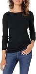 Amazon Essentials Womens Slim-fit Lightweight Long-Sleeve Boatneck Sweater