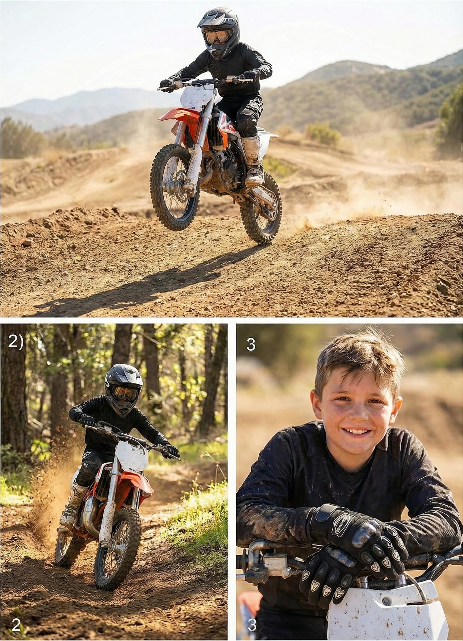 Guantes de Motocross para niños, Protectores de Nudillos, para Motocross, Paintball, quads, Patinaje, Deportes al Aire Libre