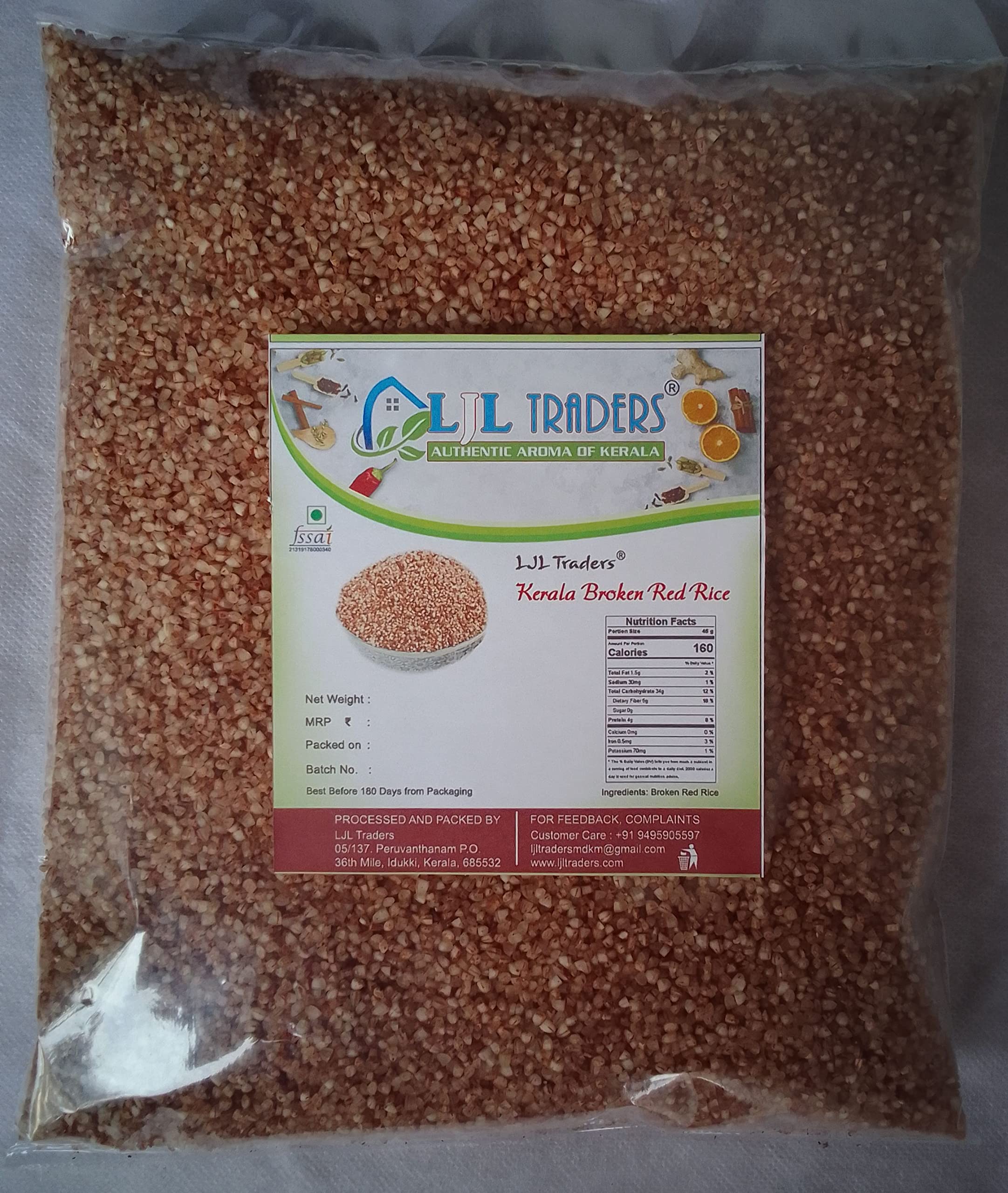 LJL Traders Kerala Broken Red Rice/Nurukkari/Podiari for Porridge (Product of Kerala) - 2.5 Kg (B095YZY6PT) Amazon Price History, Amazon Price Tracker