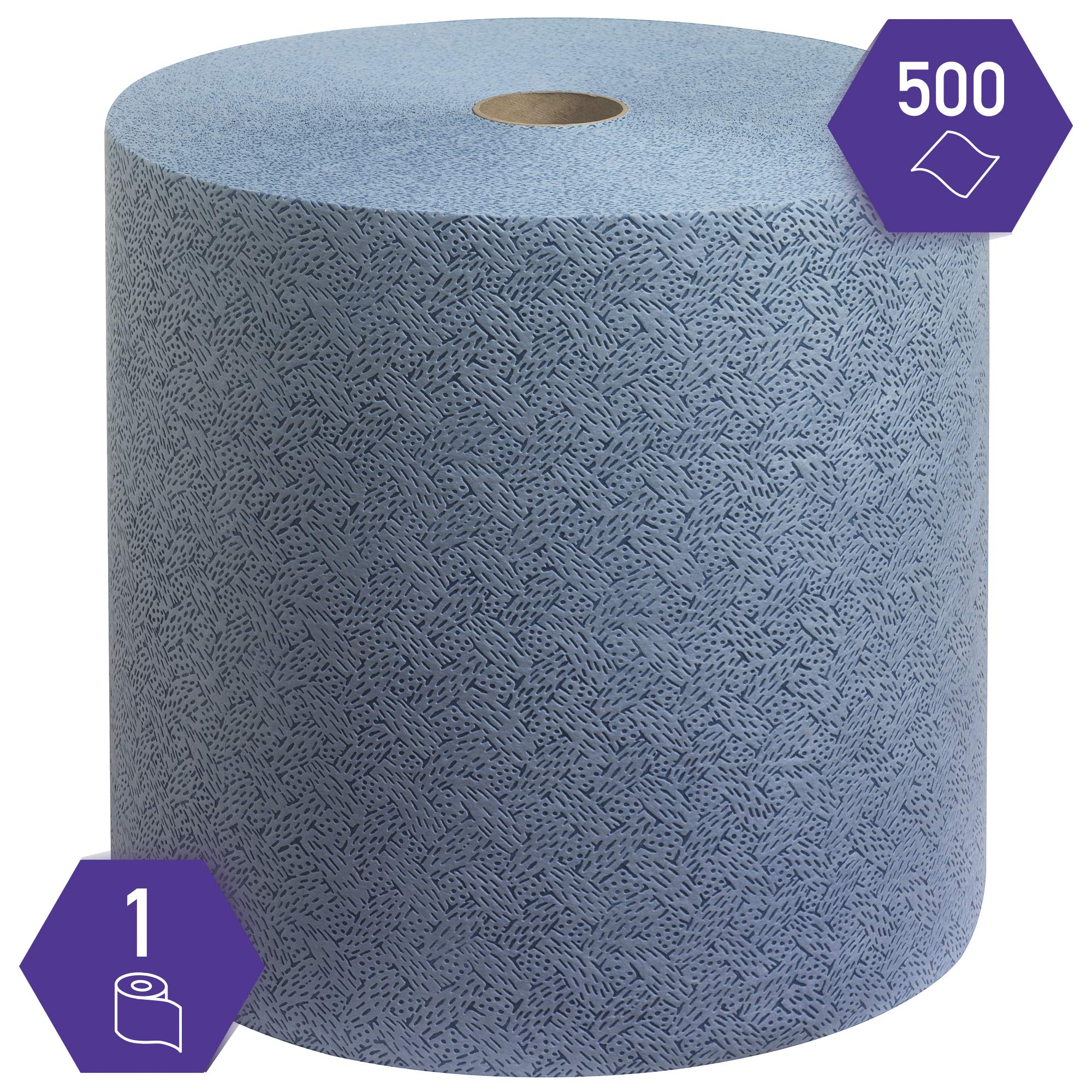 KIMTECH 7643 Paños Reutilizables de Procesos – Sin Pelusa, Seguros para Químicos y Solventes, Toallitas de Limpieza Grandes, 1 Rollo x 500 Hojas