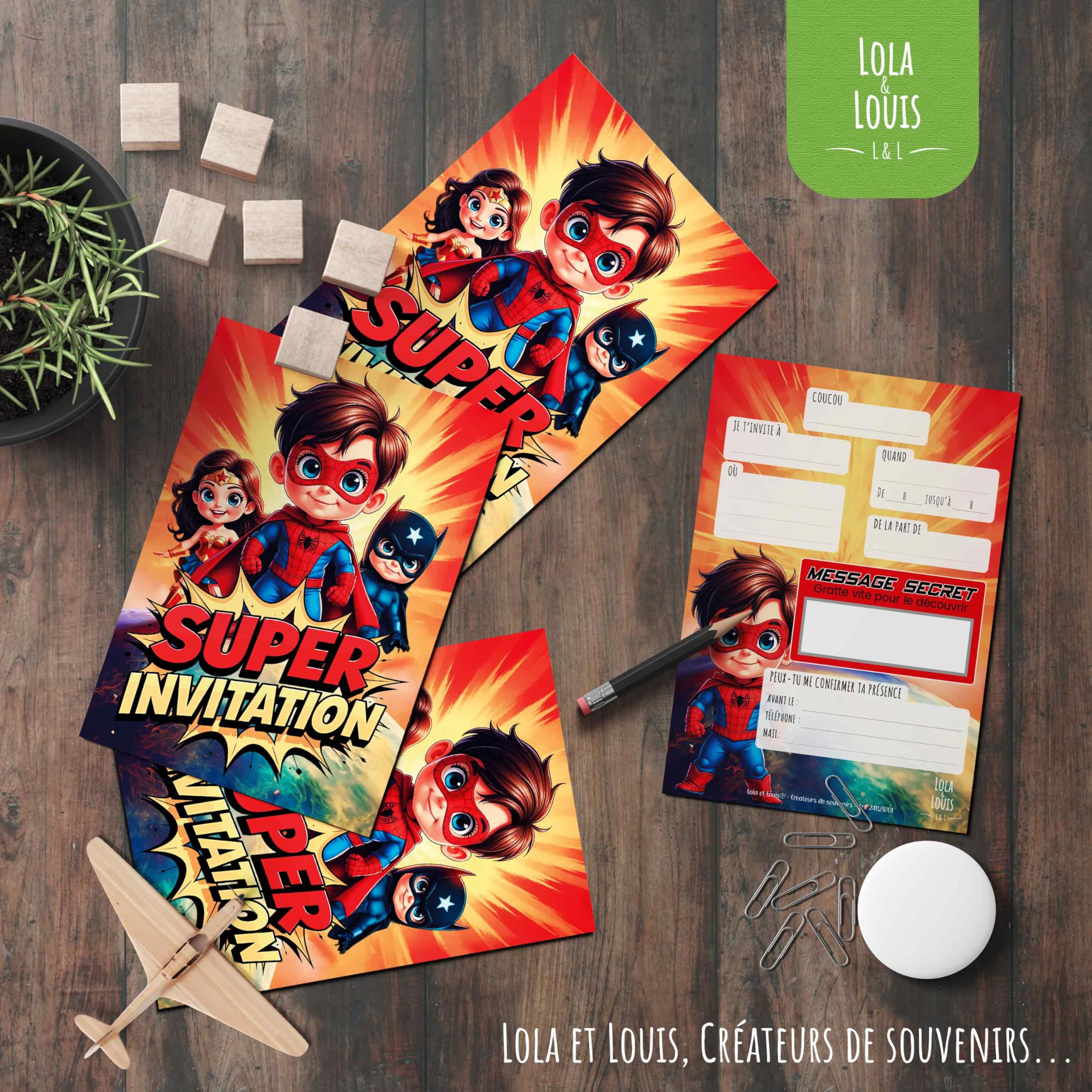 Carte Invitation Lola Et Louis (L&L) 10 Cartes Invitation Anniversaire En Carte Invitation Anniversaire Fille