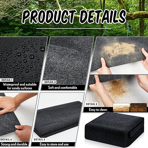 Miniatura 4 de Tinideya Tapete de almacenamiento para exteriores, impermeable, antideslizante, lavable, para cochera y cobertizo, para muebles, patio, cobertizo de