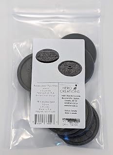 HERO Creations Miniature 8 lot Plastic Gray Bases 50 mm -2 inch - Circular, Large Figurine Size, for Roleplaying Game - Tabletop - Wargames Tables