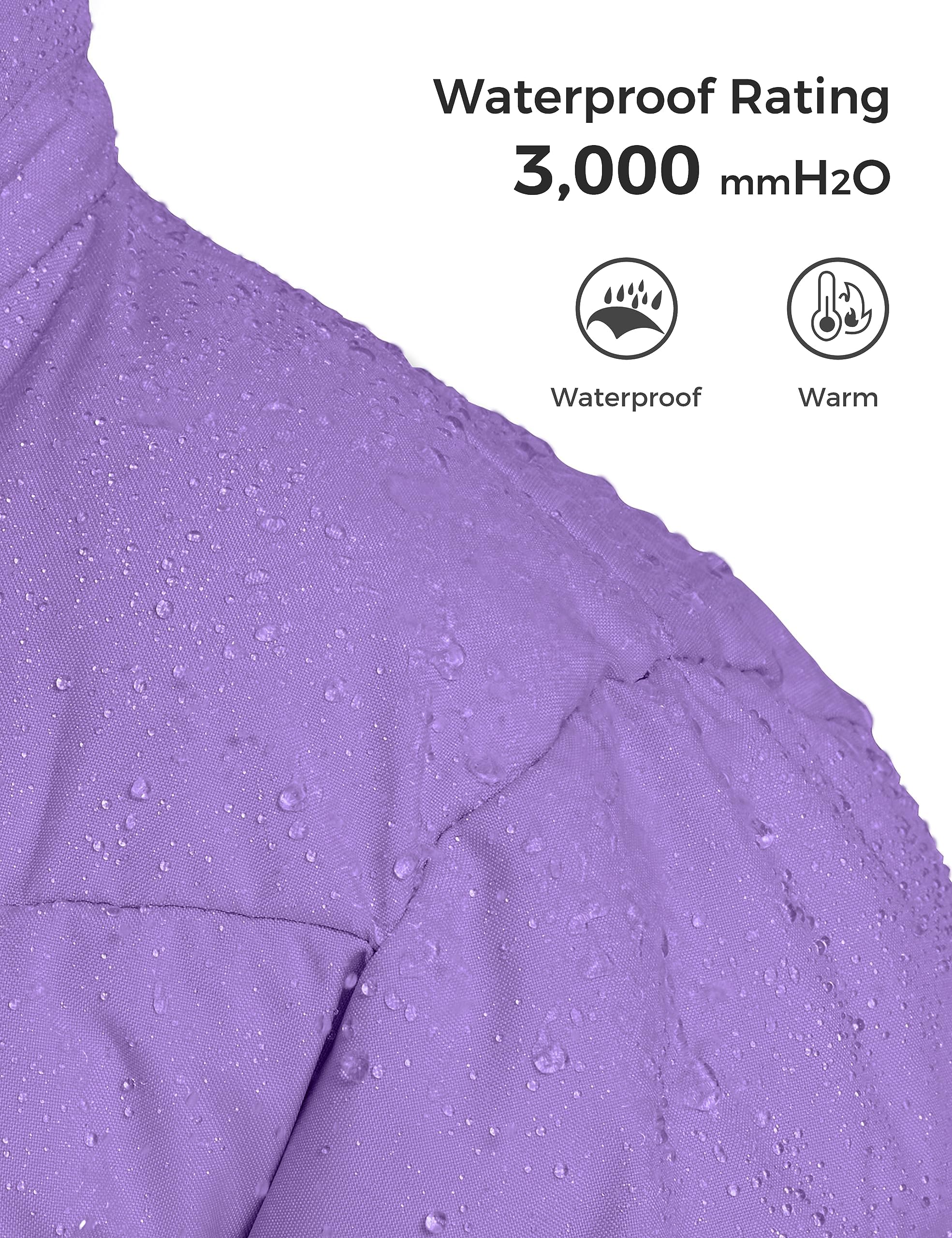 ZSHOW Mädchen Winterjacke mit Fleece Warm Baumwolle Lange Parka | Wasserdicht, Winddicht, Atmungsaktiv,Fleecefutter, Abnehmbare Kapuze, Reißverschlussjacke,Wintermantel,Alltag & Outdoor