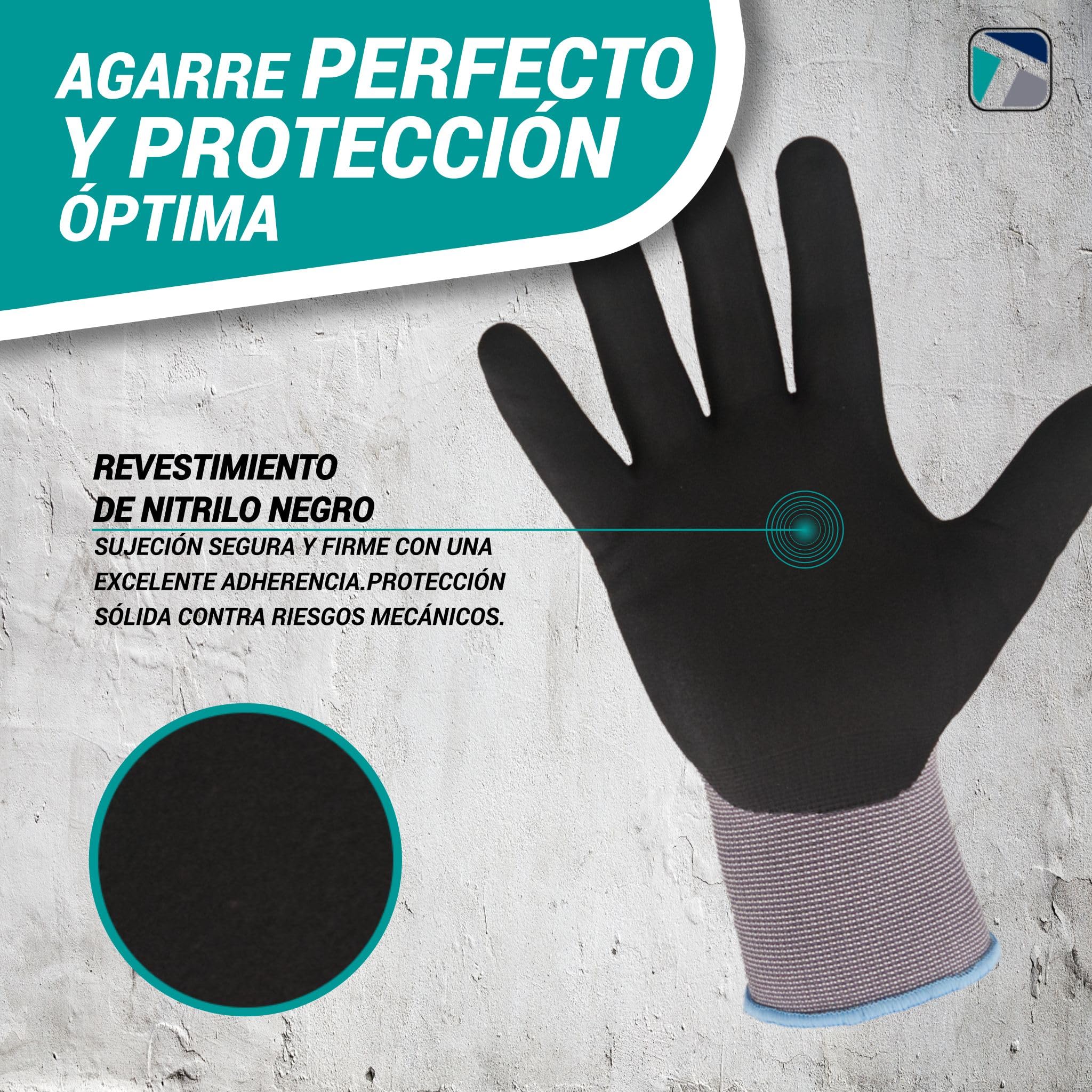 Trevendo Guantes de trabajo WS-Pro FLEX GTN - guantes de montaje - guantes de jardinería - transpirables - flexibles - para hombre y mujer, Talla 11, 72 pares