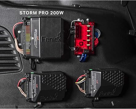 Feniex Storm-Pro 200 Watt Remote Siren | 23 Programmable Tones, Included PA Mic | 200 Watt Power Output Supports 2 Speaker for Dual Tone | Emergency Vehicle Siren