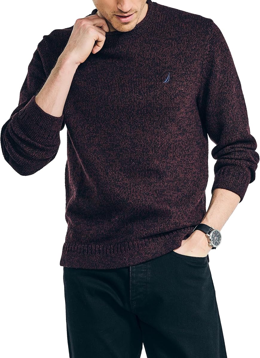 Nautica Men's Nautica Rolled Crewneck Sweater