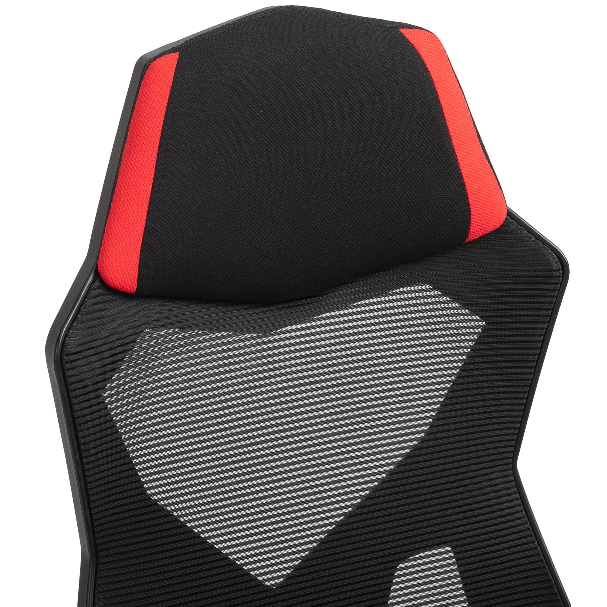 Vinsetto Silla Gaming Giratoria de Malla con Reposapiés Retráctil Rojo