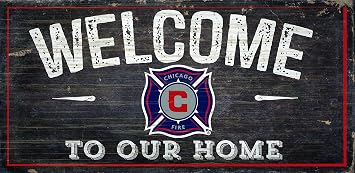 Fan Creations MLS Chicago Fire Unisex Chicago Fire Welcome Sign, Team Color, One Size