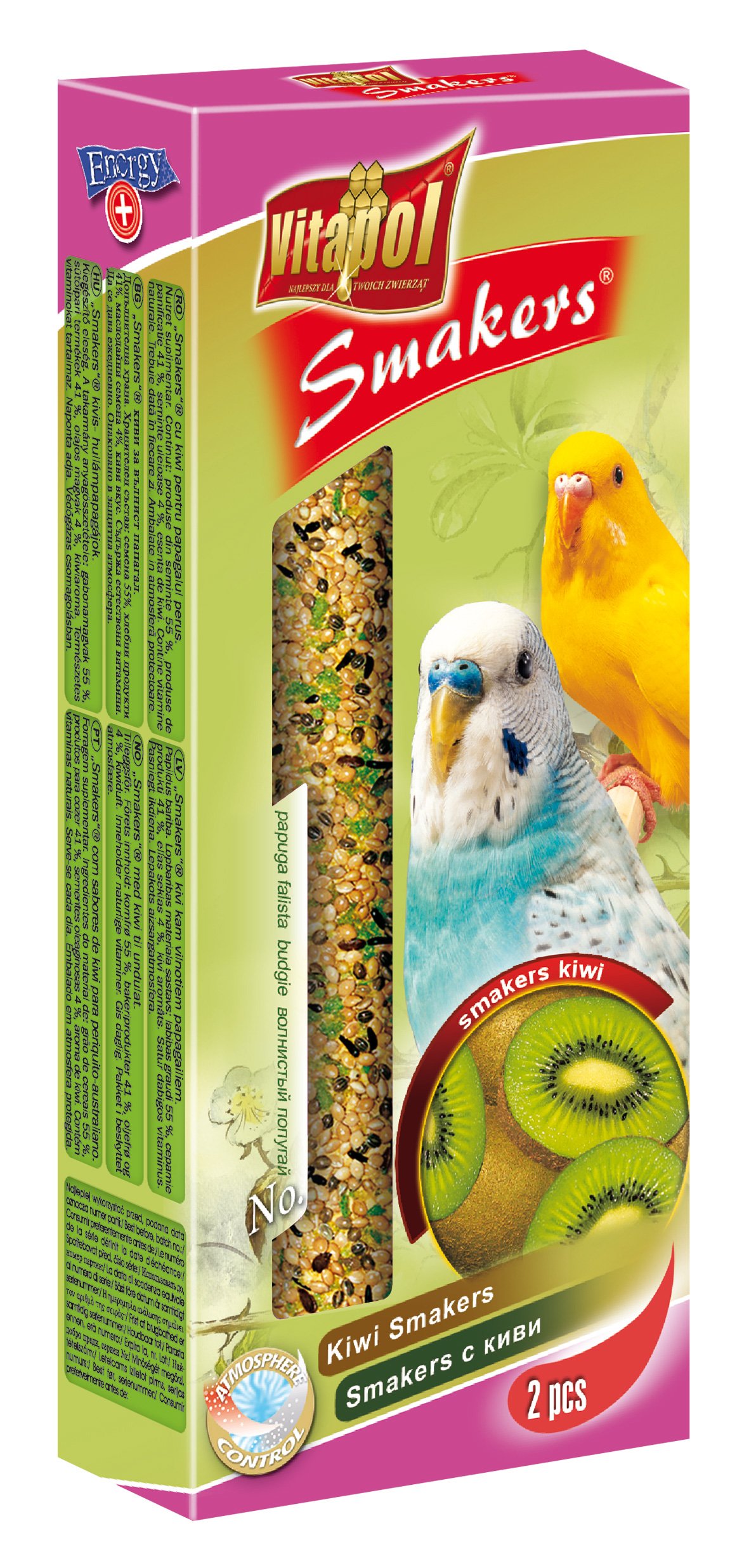 Vitapol Kiwi Smakers Treat Sticks for Budgies includes 2 Sticks