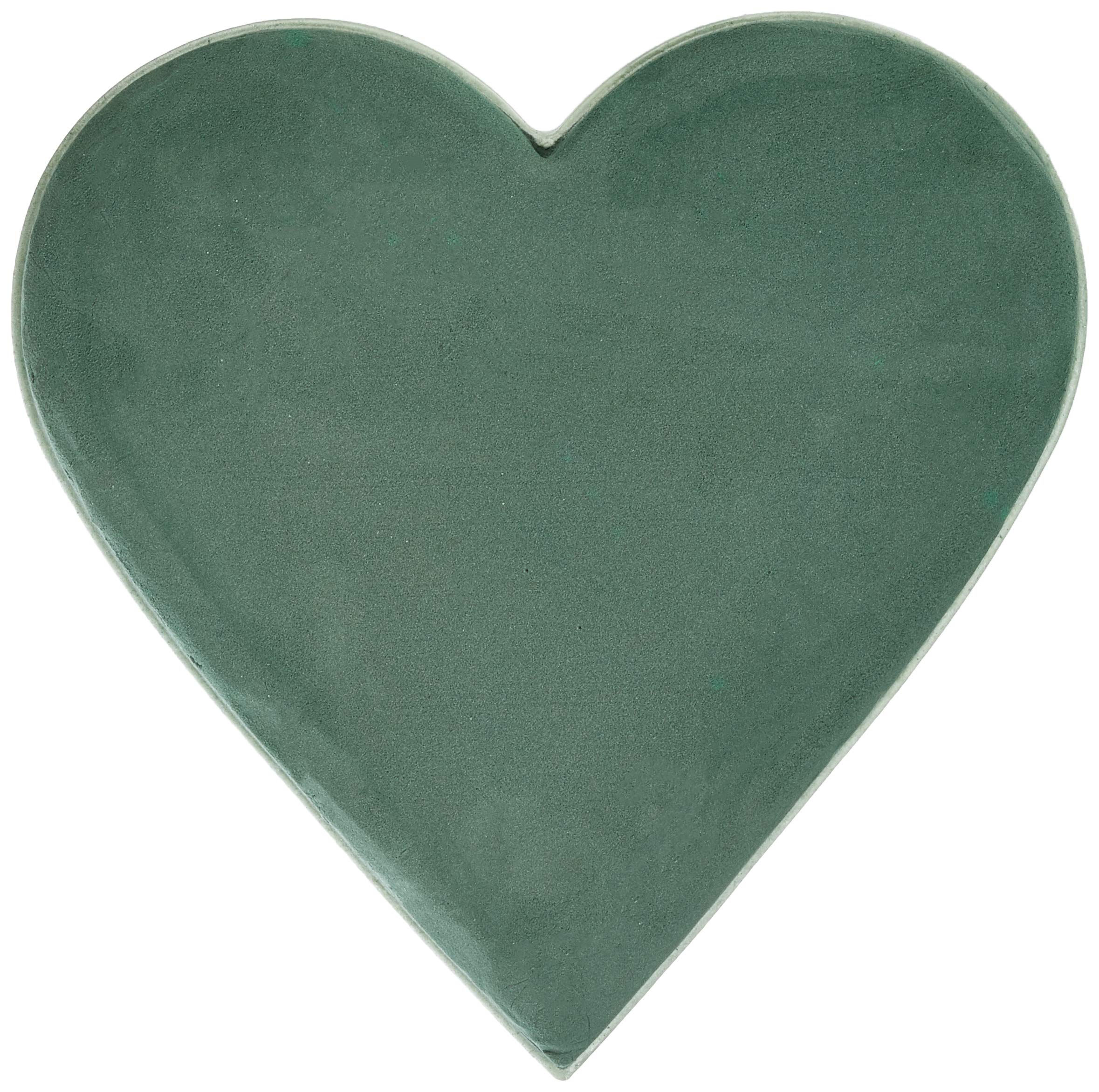 WEGREAT Mousse Florale En Cœur 30x32,5 Cm - Grande Éponge Pour Arrangements Mariage & Décoration