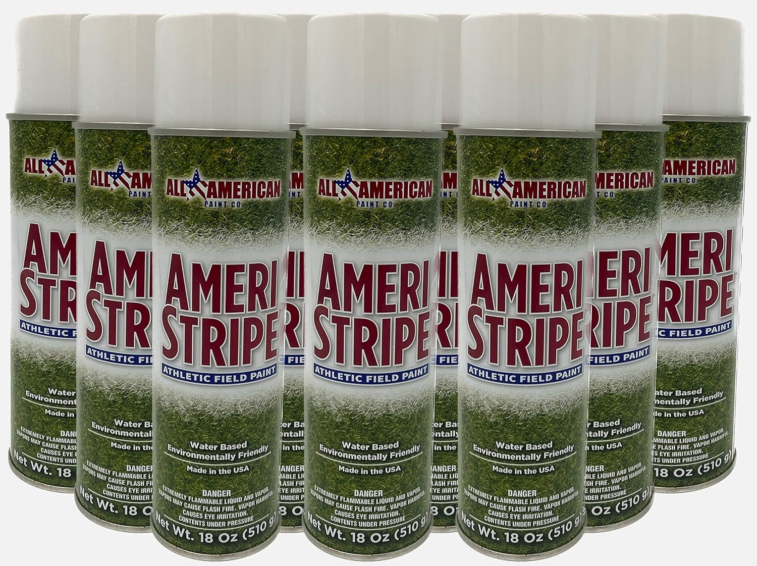 White Athletic Field Marking Spray Paint - 1 Case Pack (12 Cans) 18 oz of Paint per Can