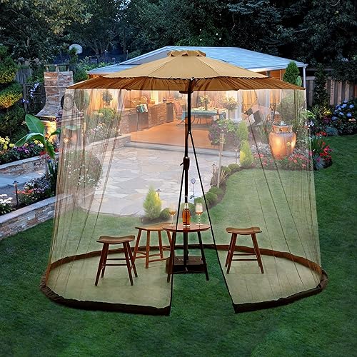 Miniatura 3 de Mosquitera para patio, mosquitera para patio para sombrilla voladiza, mosquitera compensada, pantalla de patio al aire libre para sombrilla de mesa