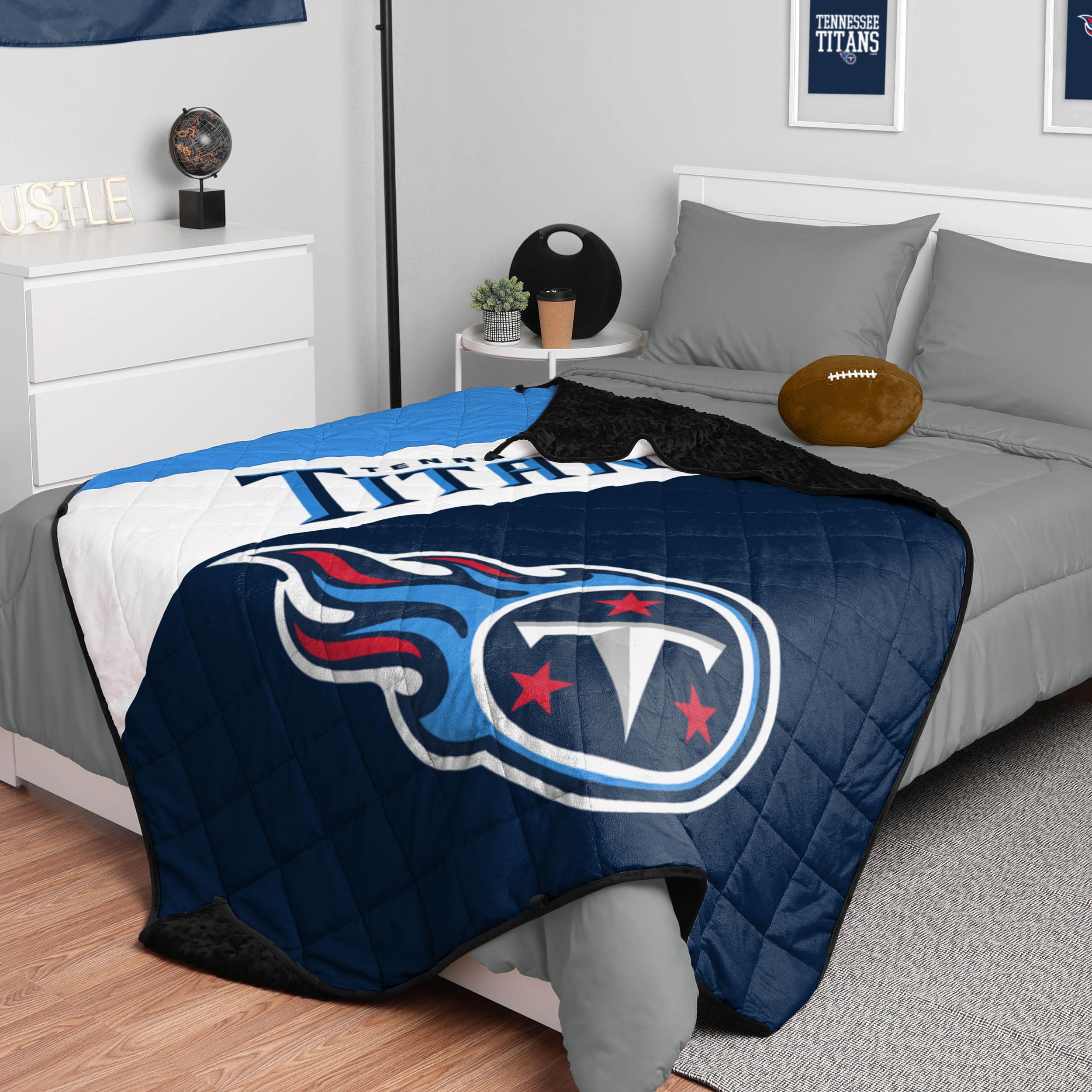 Couverture lestée Tennessee Titans FOCO 60x80 cm pour fan de football américain