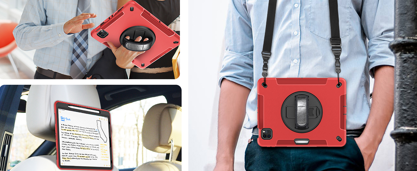 Case For IPad Pro 11 Inch Case 2022/2021: IPad Pro 11 Case 4th Generation, Military Grade Heavy Duty Shockproof Rotating Stand Hand/Shoulder Strap For IPad Pro 11 2021 3rd Gen Case, Blue - View #14