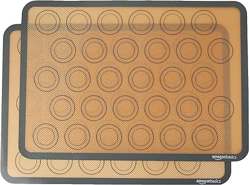 Tienda Basics Alfombrilla de silicona antiadherente apta para alimentos macarón paquete de 2