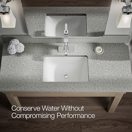 Miniatura 10 de Kohler 26430-4-2MB RIFF - Grifo alto para lavabo de baño con una sola manija, 1.2 GPM, latón cepillado vibrante