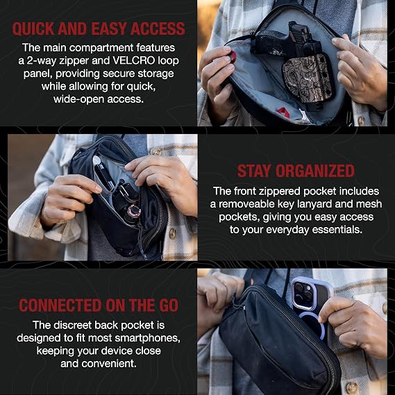 Vertx Everyday Tactical Fanny Pack 2.0-100% Nylon Fanny Pack for Men and Women with CCW-Ready Design and Rapid Access Tab - Wolf Grey - 2L