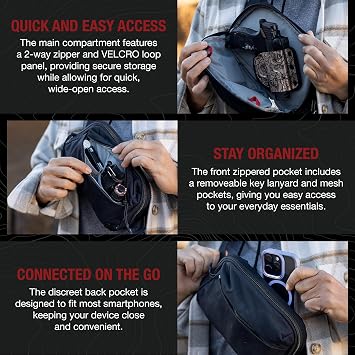 Vertx Everyday Tactical Fanny Pack 2.0-100% Nylon Fanny Pack for Men and Women with CCW-Ready Design and Rapid Access Tab - Wolf Grey - 2L