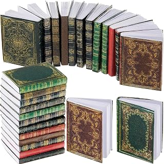 Skylety 24 Pack 1:12 Scale Miniature Dollhouse Books - Assorted Colors Vintage Classic Style Accessories