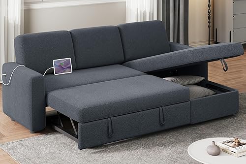 Yaheetech Sectional Sofa L-Shaped Sofa Couch Bed w/Chaise & USB,