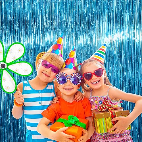 Miniatura 7 de BTSD-home Cortina de flecos de papel de aluminio, cortina de telón de fondo metálico para decoración de bodas, cumpleaños, baby shower, despedida de