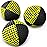 speevers Juggling Balls for Beginners and Professionals Set of 3, 14 Colors Available, 2 Layers of Net and Carry Case, Xballs Juggling Balls (Black - Yellow, 4.2 oz)