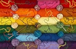 Twisted Yarn 1000 Piece Puzzle - Colorful Knitting Yarn Tangle Jigsaw Puzzle, Brightly Colored and Arranged in Colorful Rows.