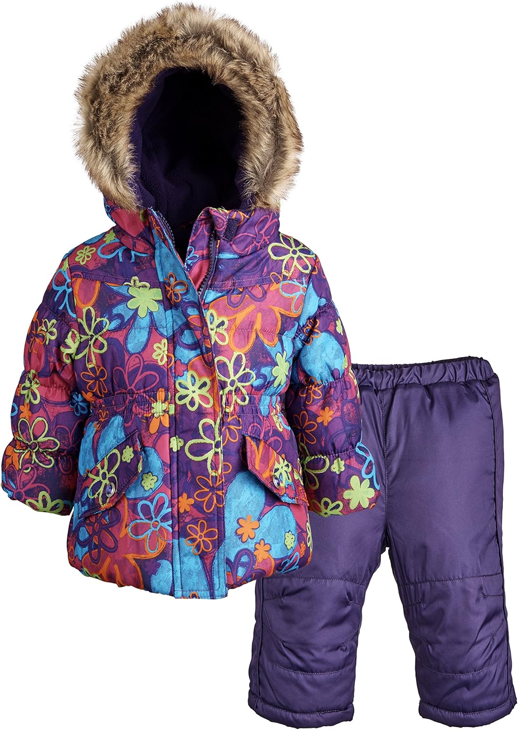 Rothschild Baby Girls Down Alternative Bubble Snowsuit Ski